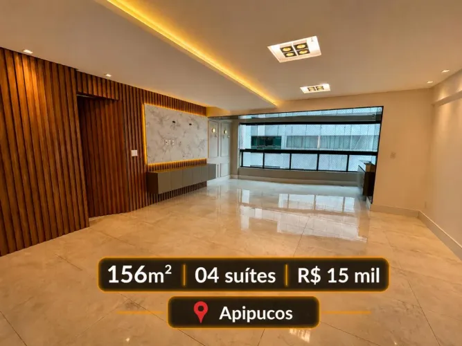 Locação | Reserva Apipucos | 04 suítes | Lazer completo | R$ 15 mil