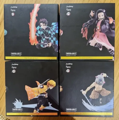 Lote 4x Figma DX Demon Slayer: Tanjiro + Nezuko + Zenitsu + Inosuke (Originais e Lacrados)