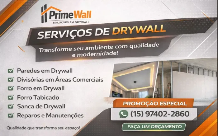 Serviços de Drywall Profissional