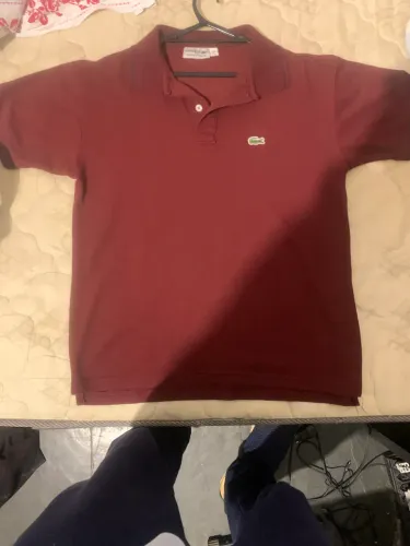Camisa Polo LACOSTE Original M vinho top
