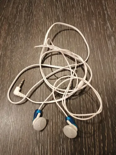 Fone de Ouvido Sony Earbud com Fio - Azul e Branco