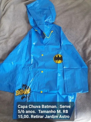 Capa Chuva Batman serve 4/5 anos