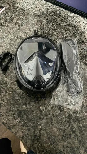 mascara mergulho snorkel full face com suport a go pro