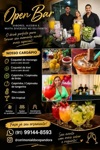Open bar , drinks e coquetéis ?