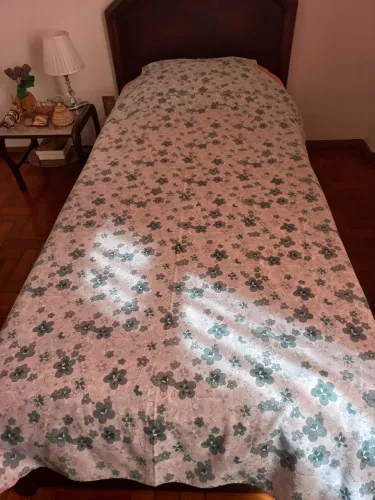 Jogo de lençol para cama de solteiro com virol e fronha 