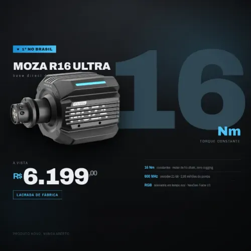 MOZA R16 ULTRA - PRIMEIRA DO BRASIL