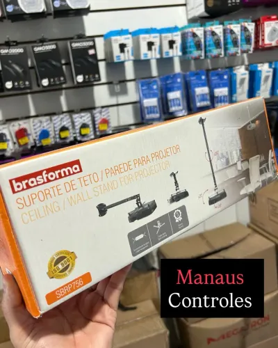 Suporte de Teto para Projetor - Disponível na Cor Branca / Preta