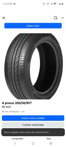 Pneus aro 17 