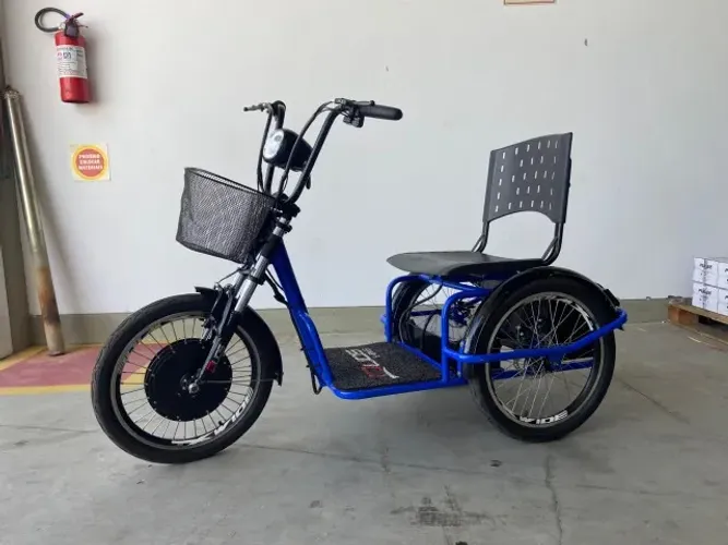 Triciclo Elétrico Fox Duos 800W - Azul