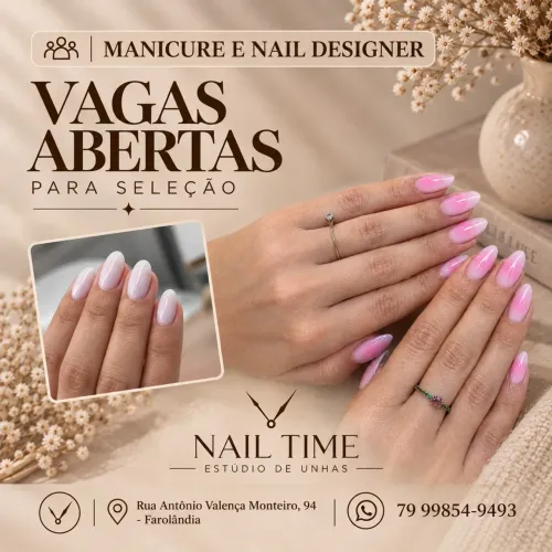 VAGA PARA NAIL DESIGNER - FAROLÂNDIA