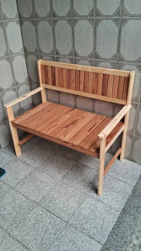 Banco de Madeira 2 Lugares (Novo)