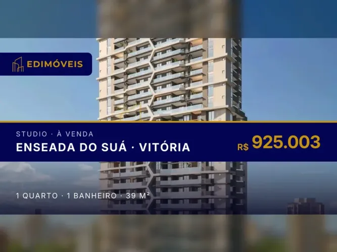 Studio 1 quarto em condomínio na Enseada do Suá, venha conhecer!