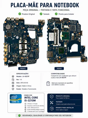 Placa-Mãe LA-8221P + Core i5-3210M