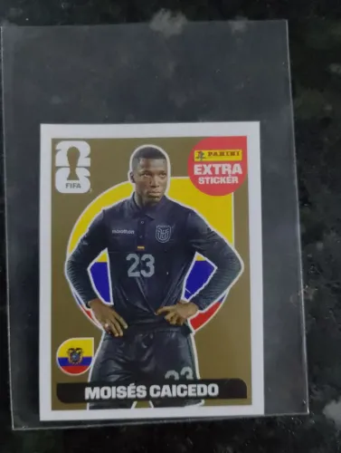 Figurinha Moisés caicedo extra sticker Gold 