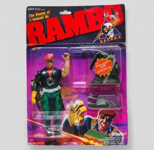Boneco Gripper LACRADO coleção Rambo coleco anos 80  como Glasslite 