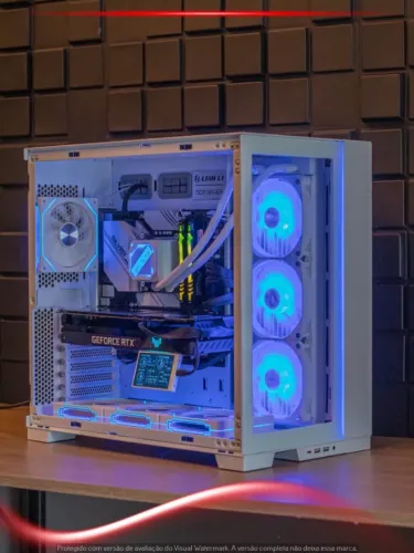 PC i7 10700K, RTX 3060Ti 8GB, 32GB RAM, 512GB NVMe, WC 360mm, Gabinete Lian Li c/ Tela