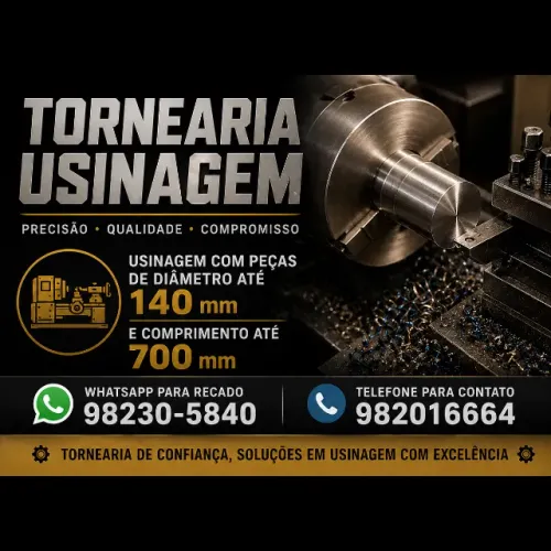 Serviços de Tornearia e Usinagem em Marília - Qualidade e Preço Baixo