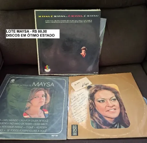Disco de Vinil LP - Lote Maysa (3 discos, sendo 1 duplo)