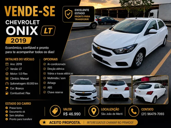 Chevrolet Onix Hatch LT 1.0 8V Flex Mec. 4P 2019