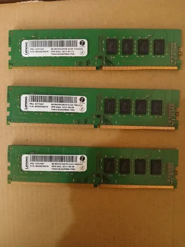 3 pentes memória ddr4 8gb