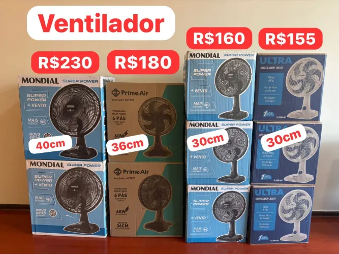 Ventilador Novo Vários modelos 