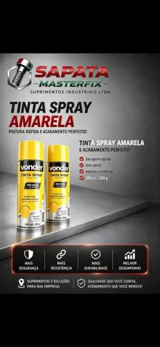 Tinta spray amarelo