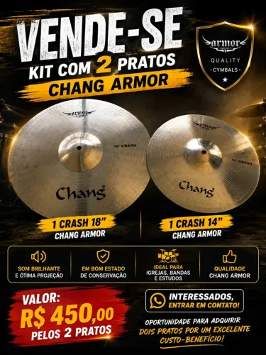 Vendo 2 pratos de bateria