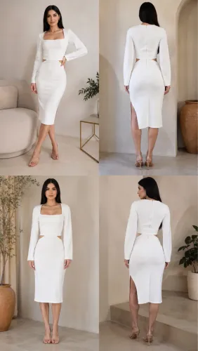 Vestido midi off White 