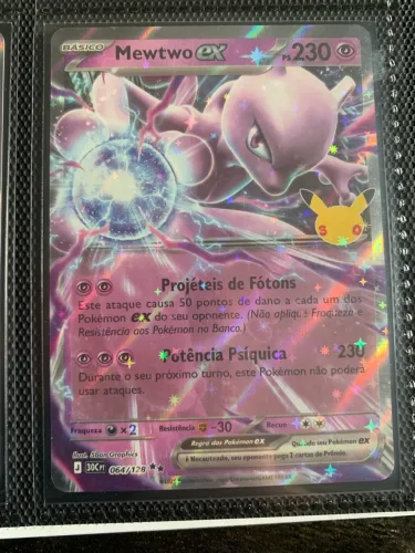 mewtwo ex 064/128 celebrações 30 pokémon