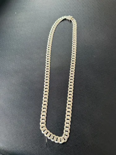 Cordão de prata 13mm, 80cm