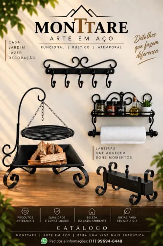 Rústico, artesanal, produtos feitos à mão.