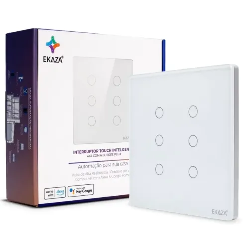 Interruptor Inteligente Ekasa Wi-Fi 6 teclas