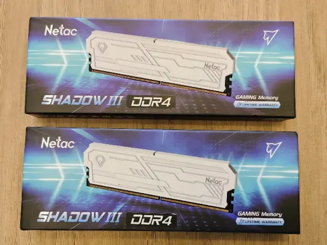Memórias Ram DDR4 3200mhz 16gb CL16 Netac Shadow III N0VAS