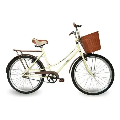 Bicicleta retrô bege aro 26 ello
