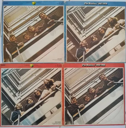 Vinil Beatles Coleção azul e vermelho