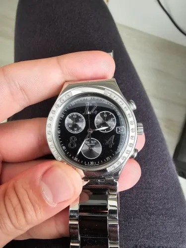 Relógio ycs551g swatch irony chrono com data ótimo estado