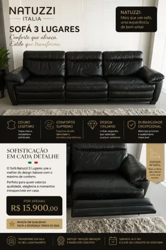 Sofá importado italiano NATUZZI