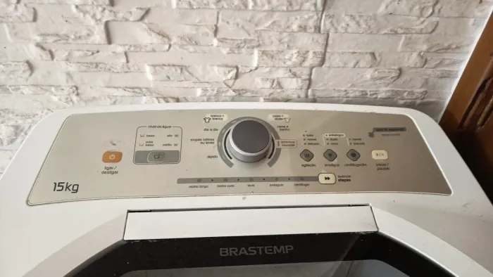 Máquina de lavar Brastemp 15kg cesto em inox