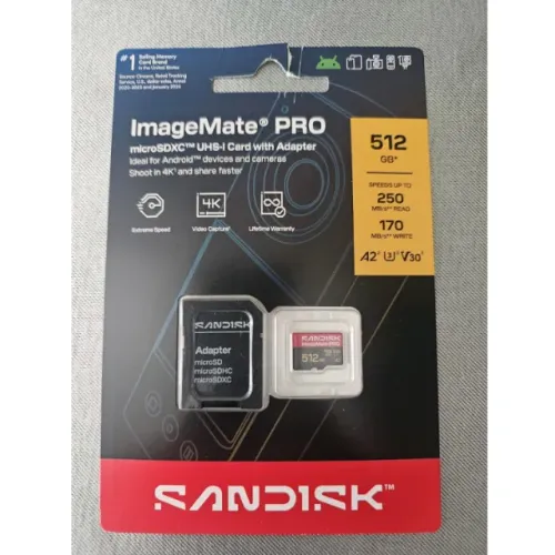 Cartão de memória Sandisk Imagemate Pro 512gb | 250mb/s_170mb/s