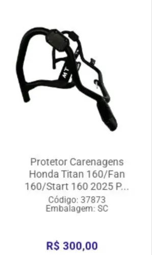 Protetor de Carenagem - FAN/Titan/Start