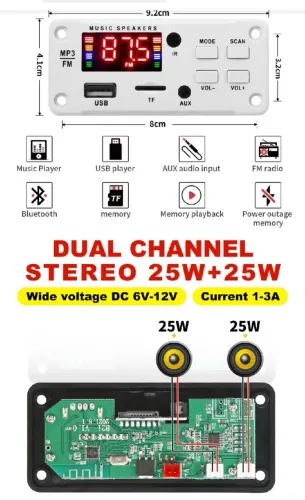 Amplificador decodificador DC 12v