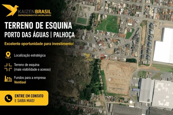 Terreno de Esquina com 341m² - Loteamento Porto das Águas (Bela Vista) | Palhoça