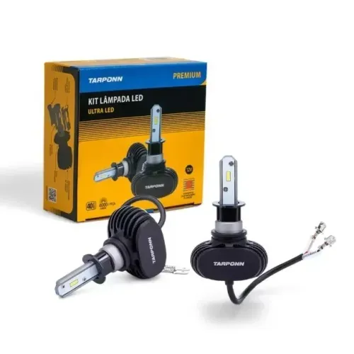 R$ 179 Par de Lampada Ultra Led Tarponn Csp 12v 24v 6000k H3 TP- 6102