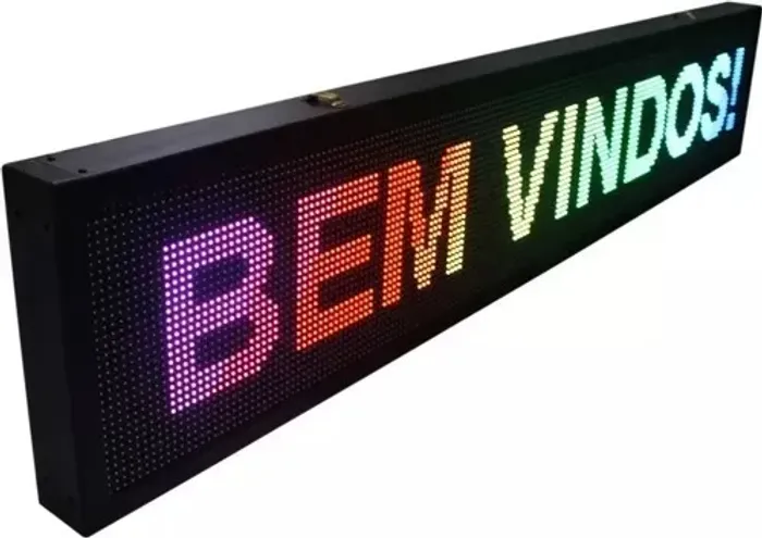 Painel Led Colorido Rgb 130x40 Interno P10 Wifi