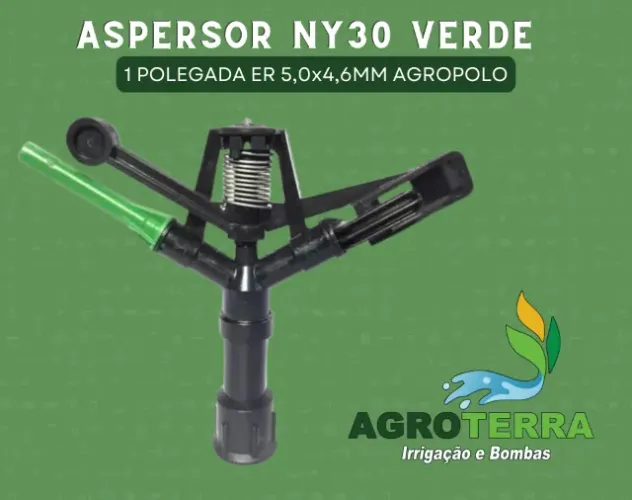 Aspersor Ny30 Agropolo Bocal Verde 1polegada ER 5,0x4,6mm 