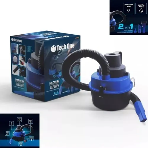 Aspirador De Pó e Liquido Automotivo Portátil Turbo - Tech One