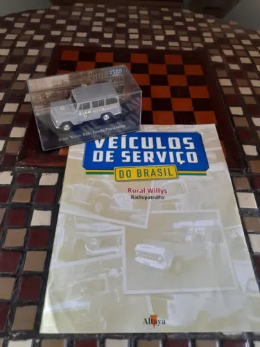 Miniatura de carro de serviço Rural Willys radio Patrulha 