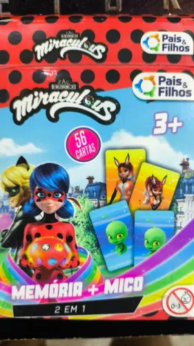 Jogo de Memória Miraculous - 56 Cartas