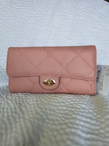 carteira feminina marca guess cor rosa, nova