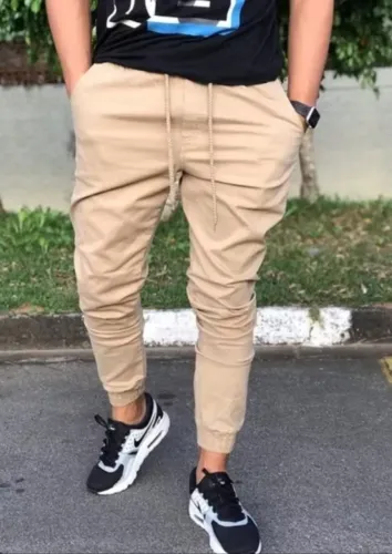 Calça Jogger Bege Masculina